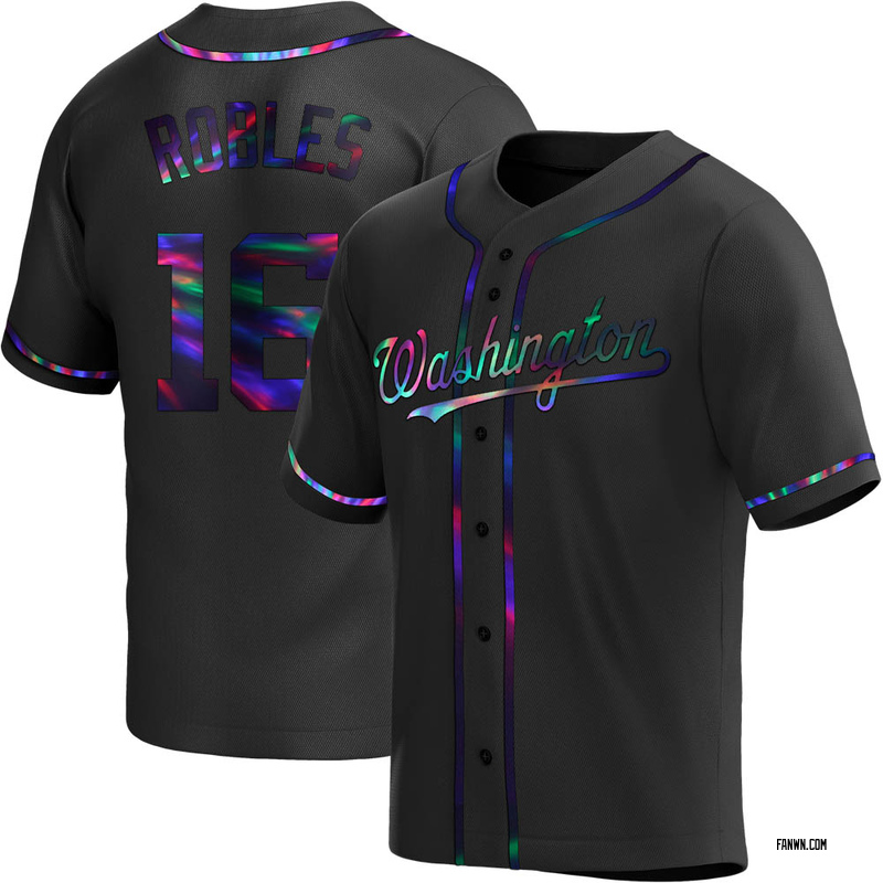 Black Holographic Victor Robles Youth Washington Nationals Alternate Jersey - Replica