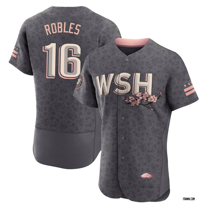 Gray Victor Robles Men's Washington Nationals 2022 City Connect Jersey - Authentic Big Tall