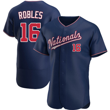 Navy Victor Robles Men's Washington Nationals Alternate Jersey - Authentic Big Tall