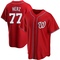 Red DJ Herz Men's Washington Nationals Alternate Jersey - Replica Big Tall