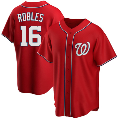 Red Victor Robles Men's Washington Nationals Alternate Jersey - Replica Big Tall