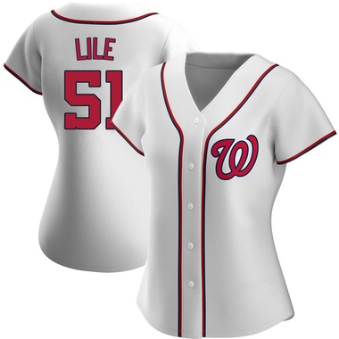White Daylen Lile Women's Washington Nationals Home Jersey - Replica Plus Size