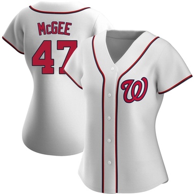 White Jake McGee Women's Washington Nationals Home Jersey - Authentic Plus Size